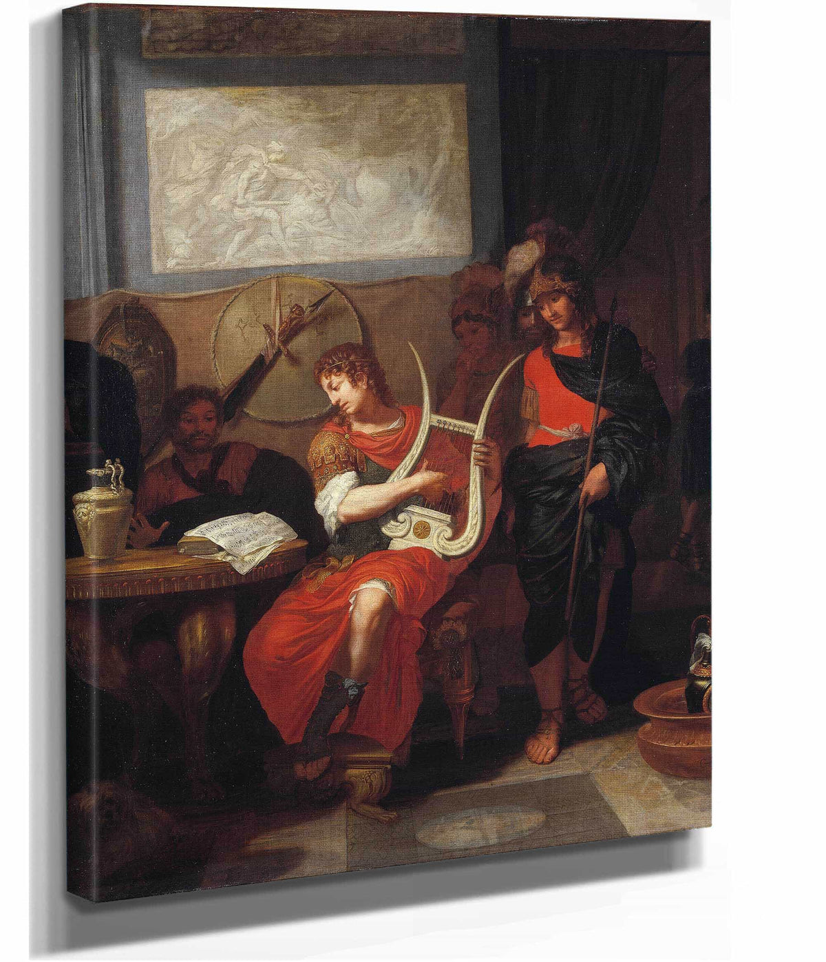 Achilles Playing The Lyre Before Patrocles And Circa by Gerard De Lairesse