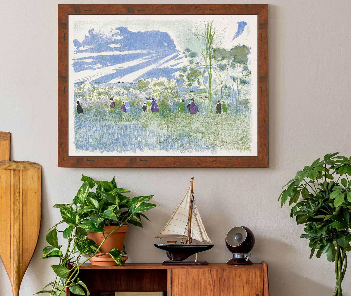 Across The Fields Plate Three From Landscapes And Interiors by Edouard Vuillard