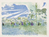 Across The Fields Plate Three From Landscapes And Interiors by Edouard Vuillard