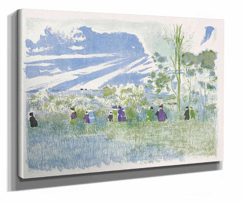 Across The Fields Plate Three From Landscapes And Interiors by Edouard Vuillard