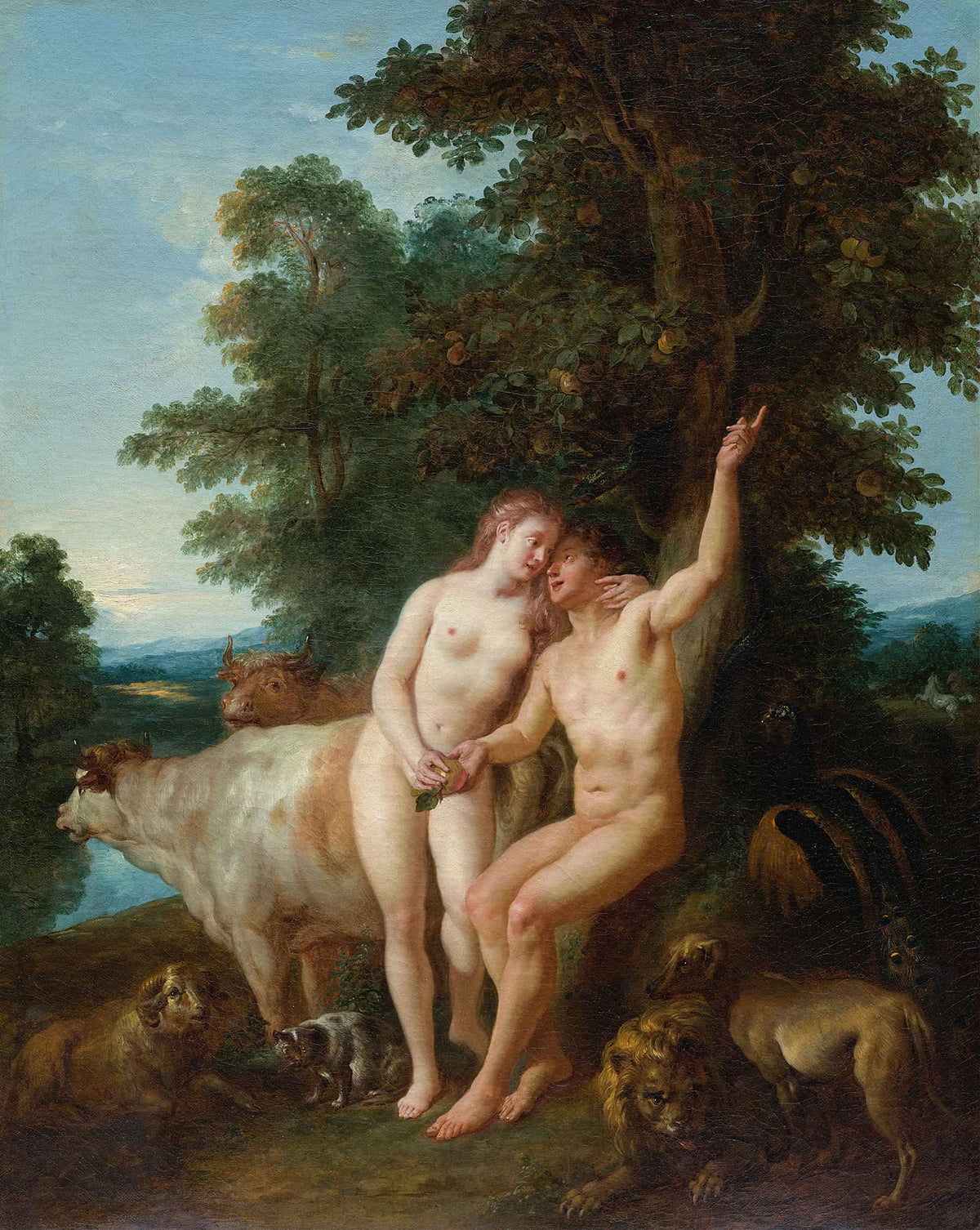 Adam And Eve by Jean Francois De Troy
