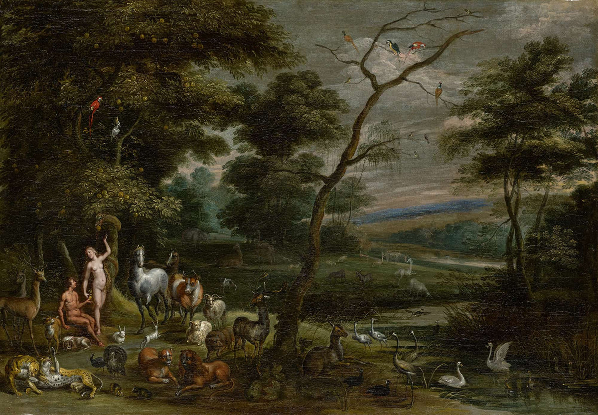 Adam And Eve In Paradise by Jan Brueghel The Elder