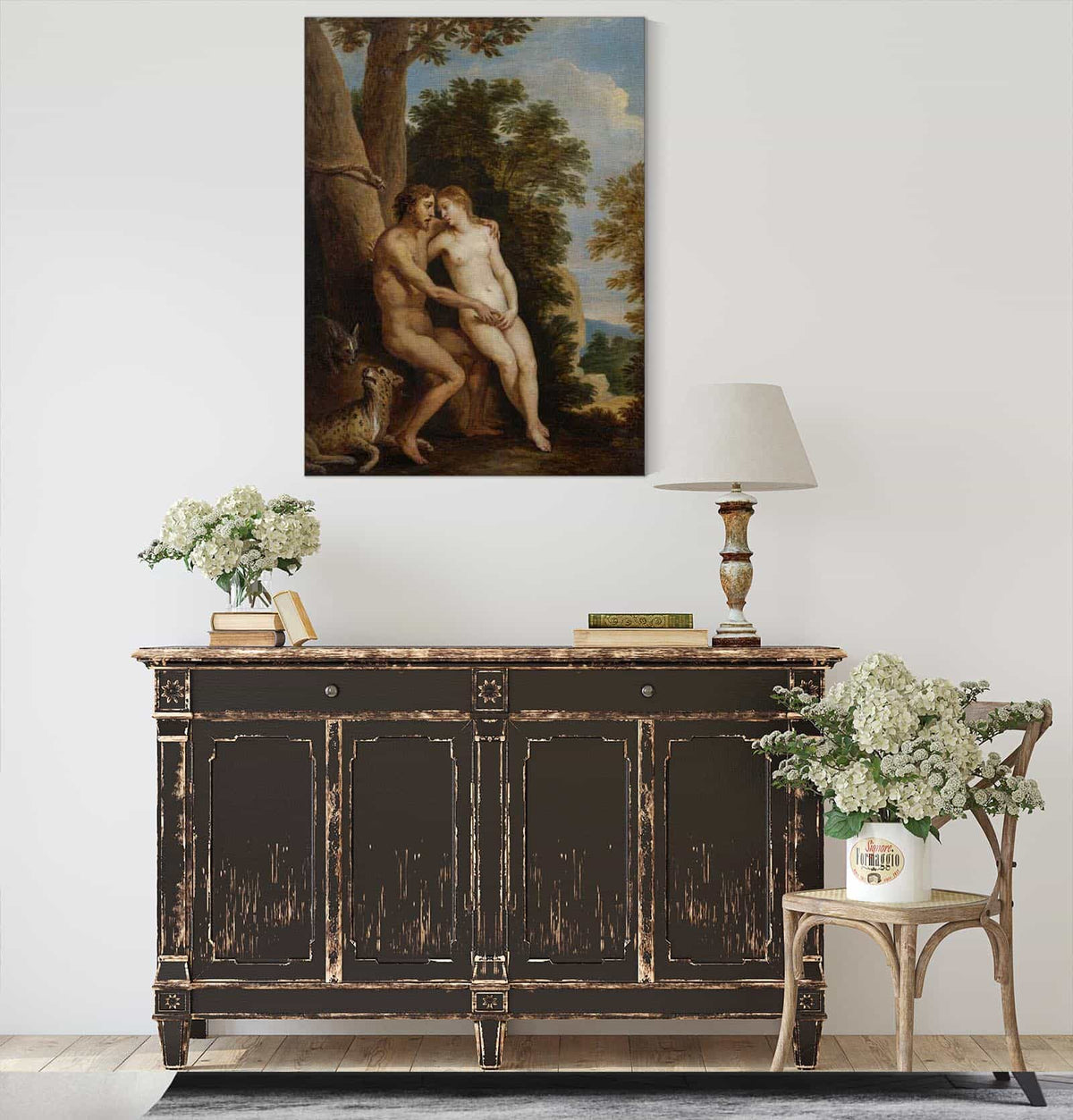 Adam And Eve In Paradise S by David Teniers The Younger