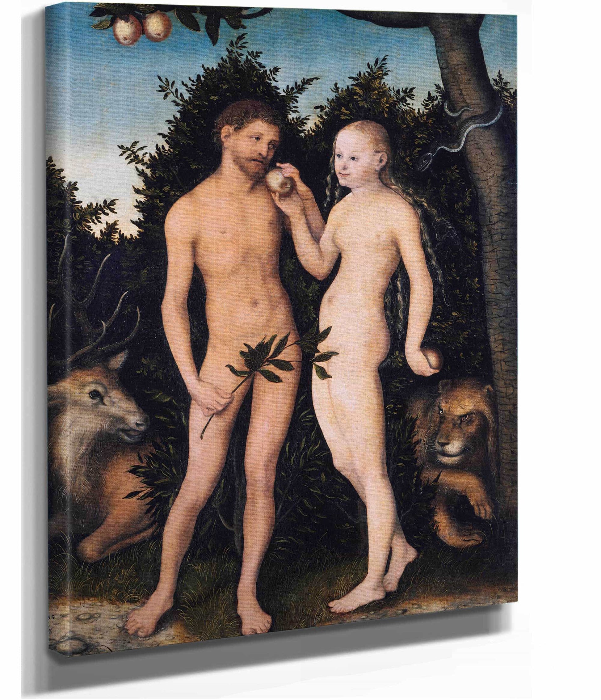 Adam And Eve In Paradise The Fall by Lucas Cranach The Elder