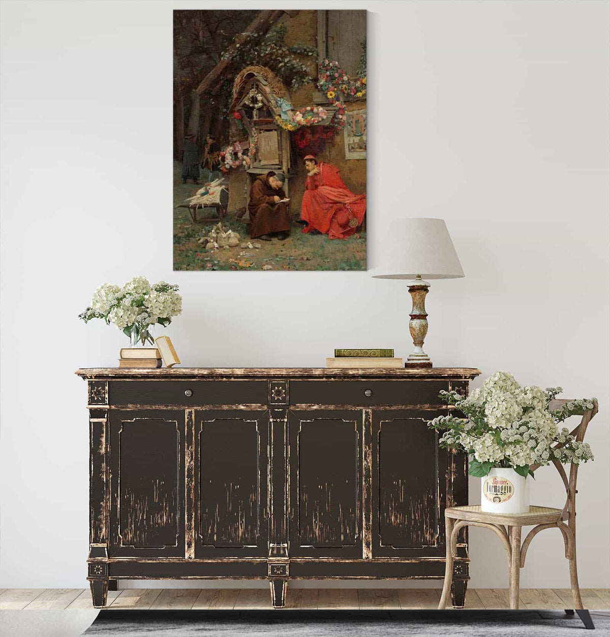 Adding Up The Donations by Jehan Georges Vibert