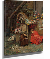 Adding Up The Donations by Jehan Georges Vibert