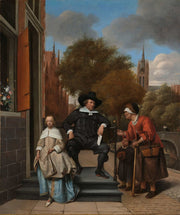 Adolf And Catharina Croeser Known As The Burgomaster Of Delft And His Daughter by Jan Steen