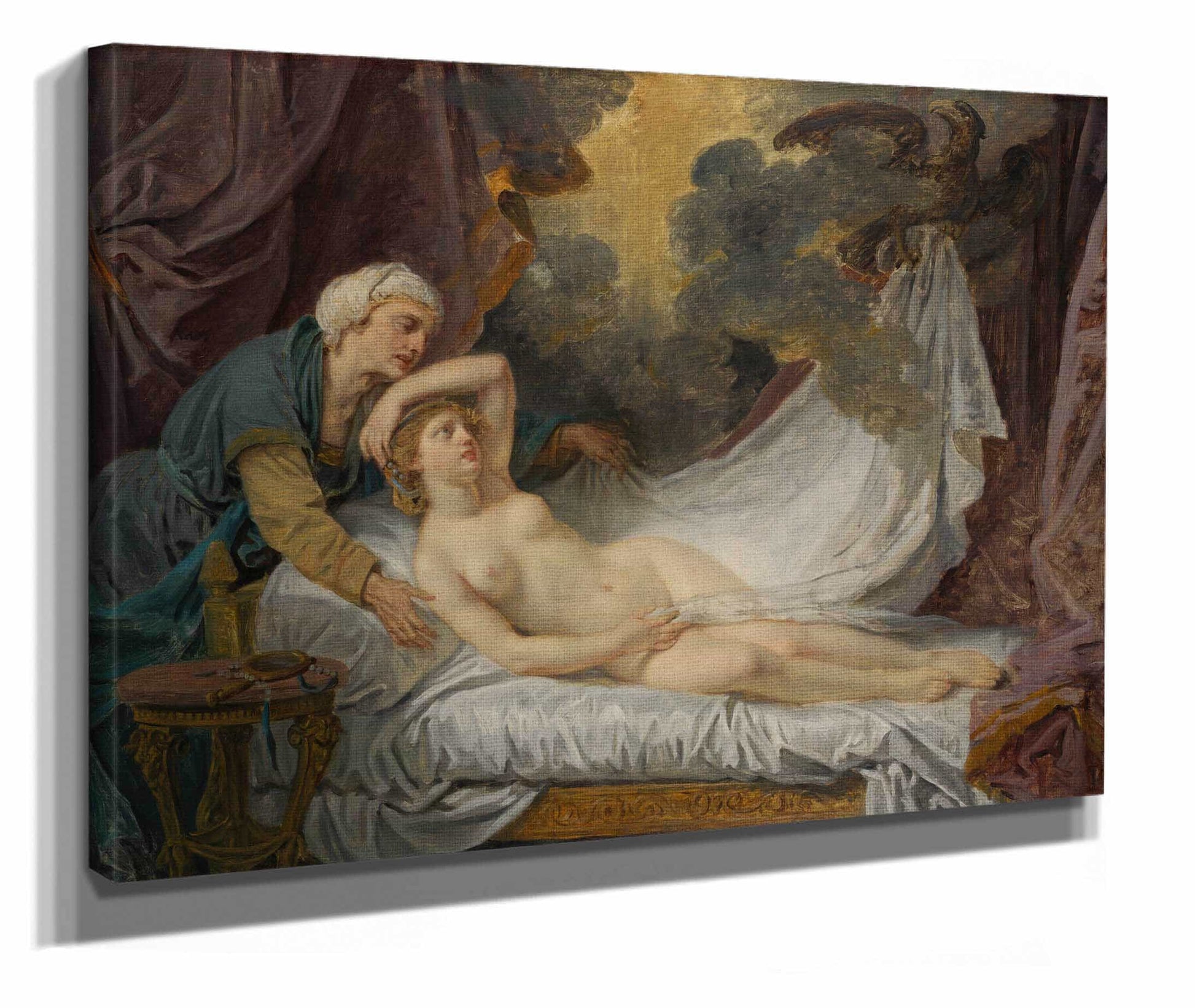 Aegina Visited By Jupiter  by Jean Baptiste Greuze