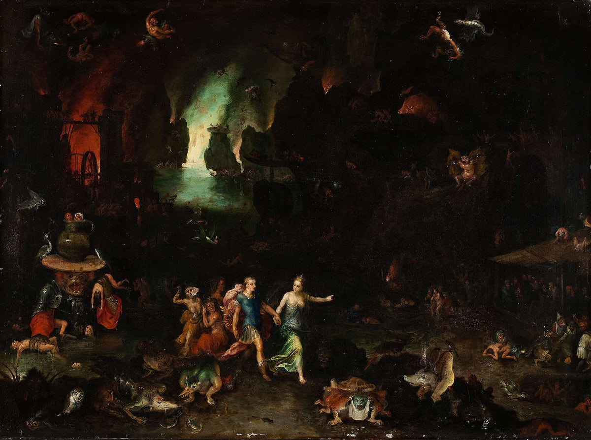 Aeneas And The Cumaean Sibyl In The Underworld by Jan Brueghel The Elder