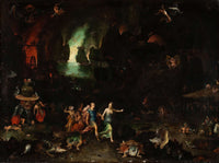 Aeneas And The Cumaean Sibyl In The Underworld by Jan Brueghel The Elder