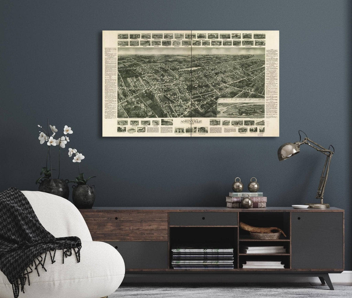 Aero View Of Amityville Suffolk County Long Island Ny 1925  State Of New York