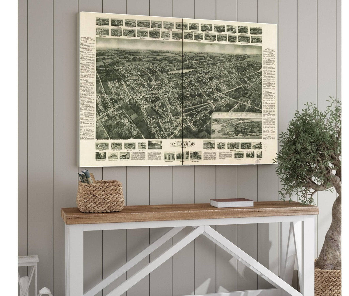 Aero View Of Amityville Suffolk County Long Island Ny 1925  State Of New York