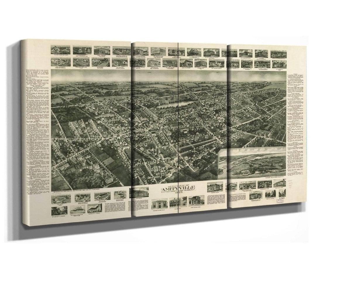 Aero View Of Amityville Suffolk County Long Island Ny 1925  State Of New York