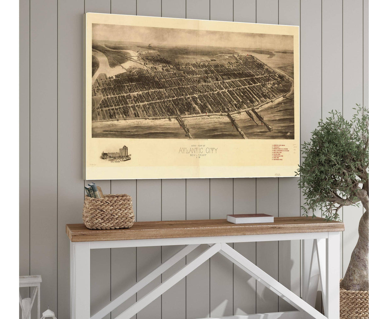 Aero View Of Atlantic City New Jersey 1909  State Of New Jersey