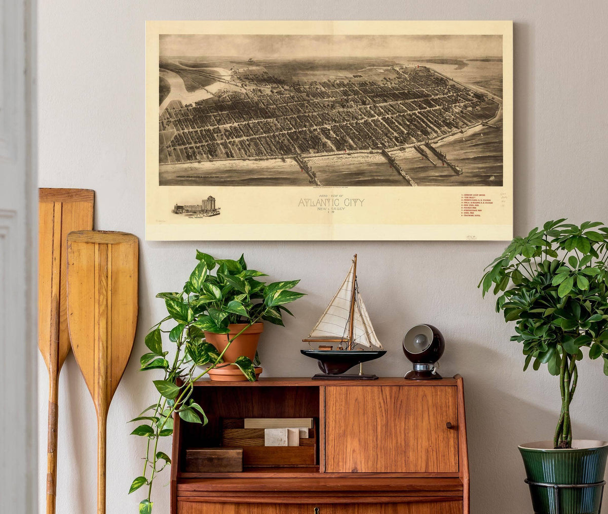 Aero View Of Atlantic City New Jersey 1909  State Of New Jersey