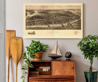 Aero View Of Atlantic City New Jersey 1909  State Of New Jersey