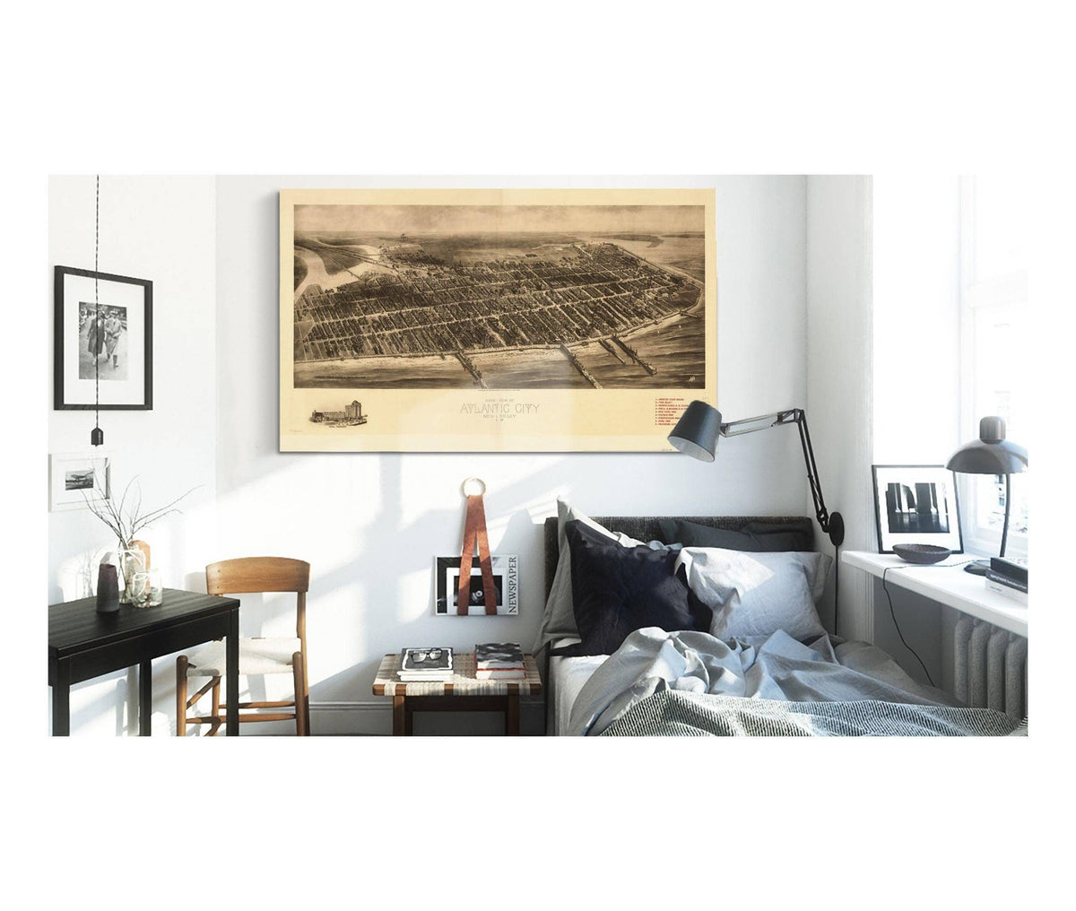 Aero View Of Atlantic City New Jersey 1909  State Of New Jersey