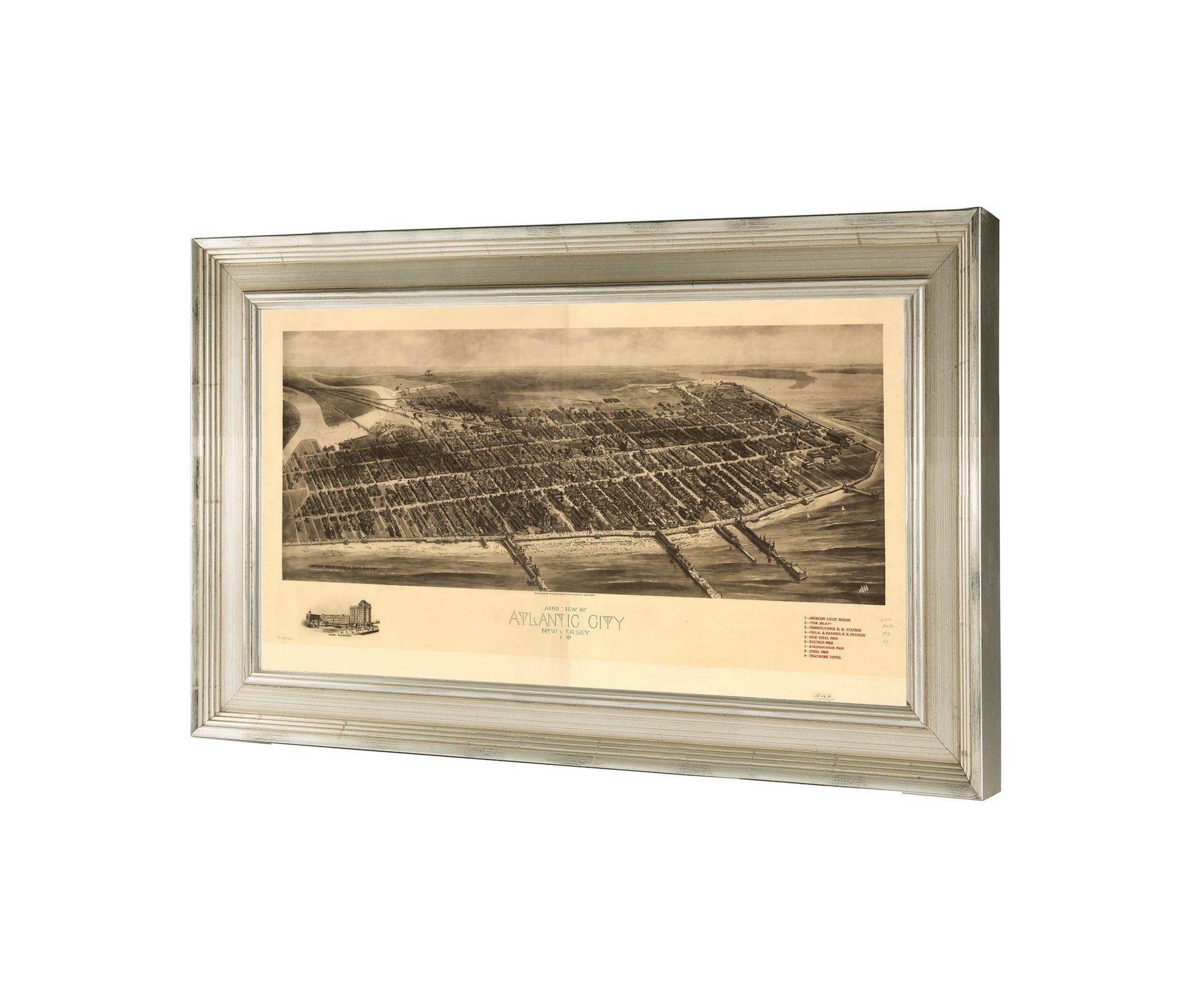 Aero View Of Atlantic City New Jersey 1909  State Of New Jersey