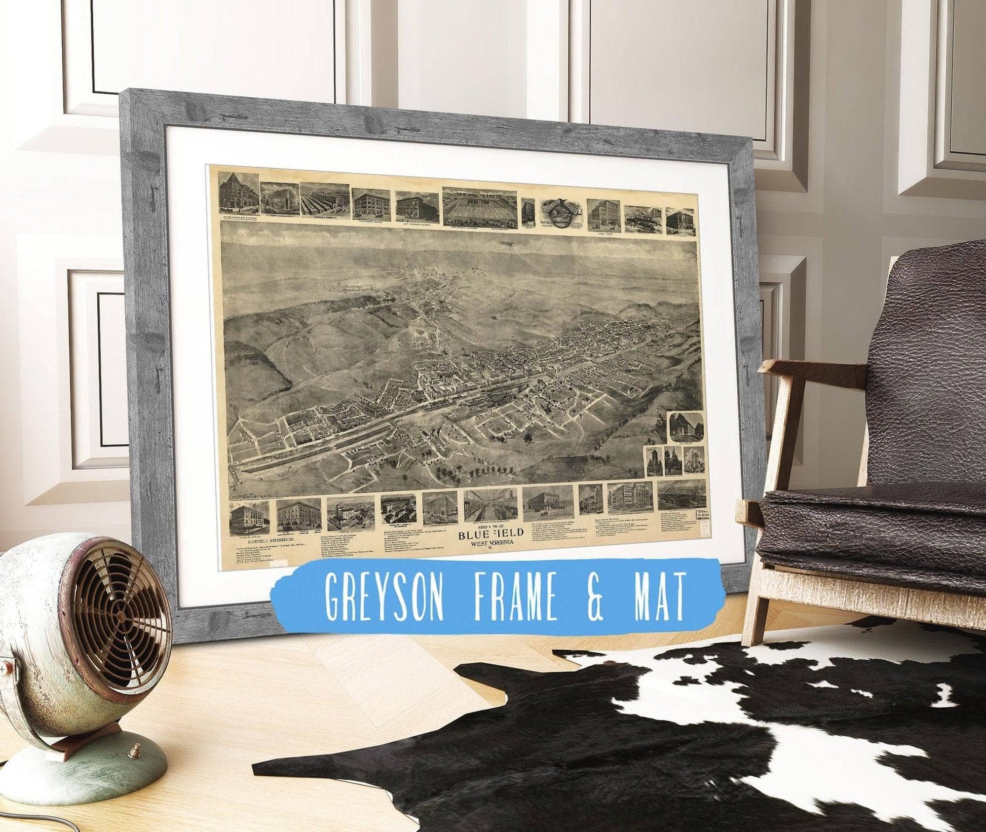 Aero View Of Bluefield West Virginia 1911 State of West Virginia