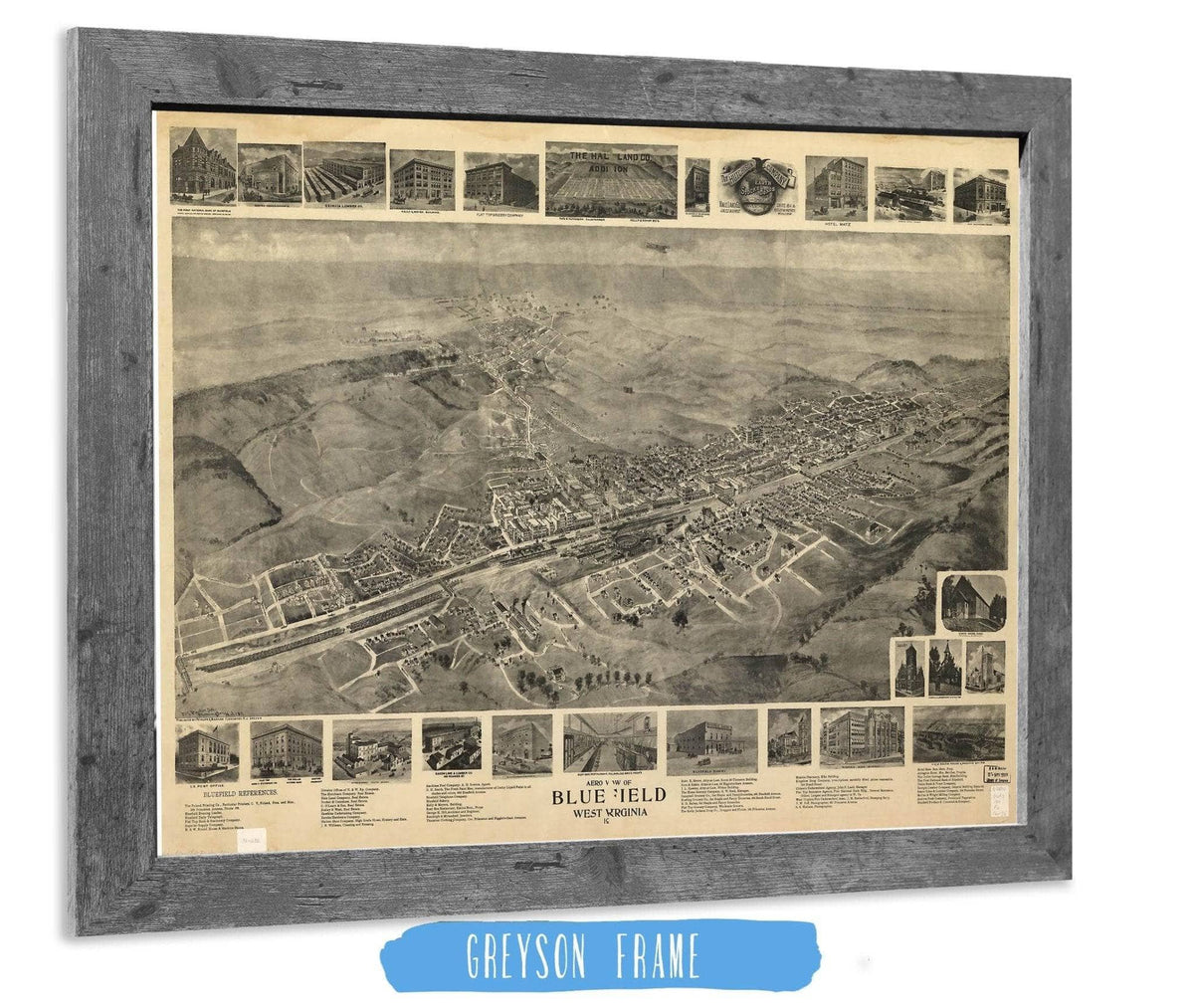 Aero View Of Bluefield West Virginia 1911 State of West Virginia