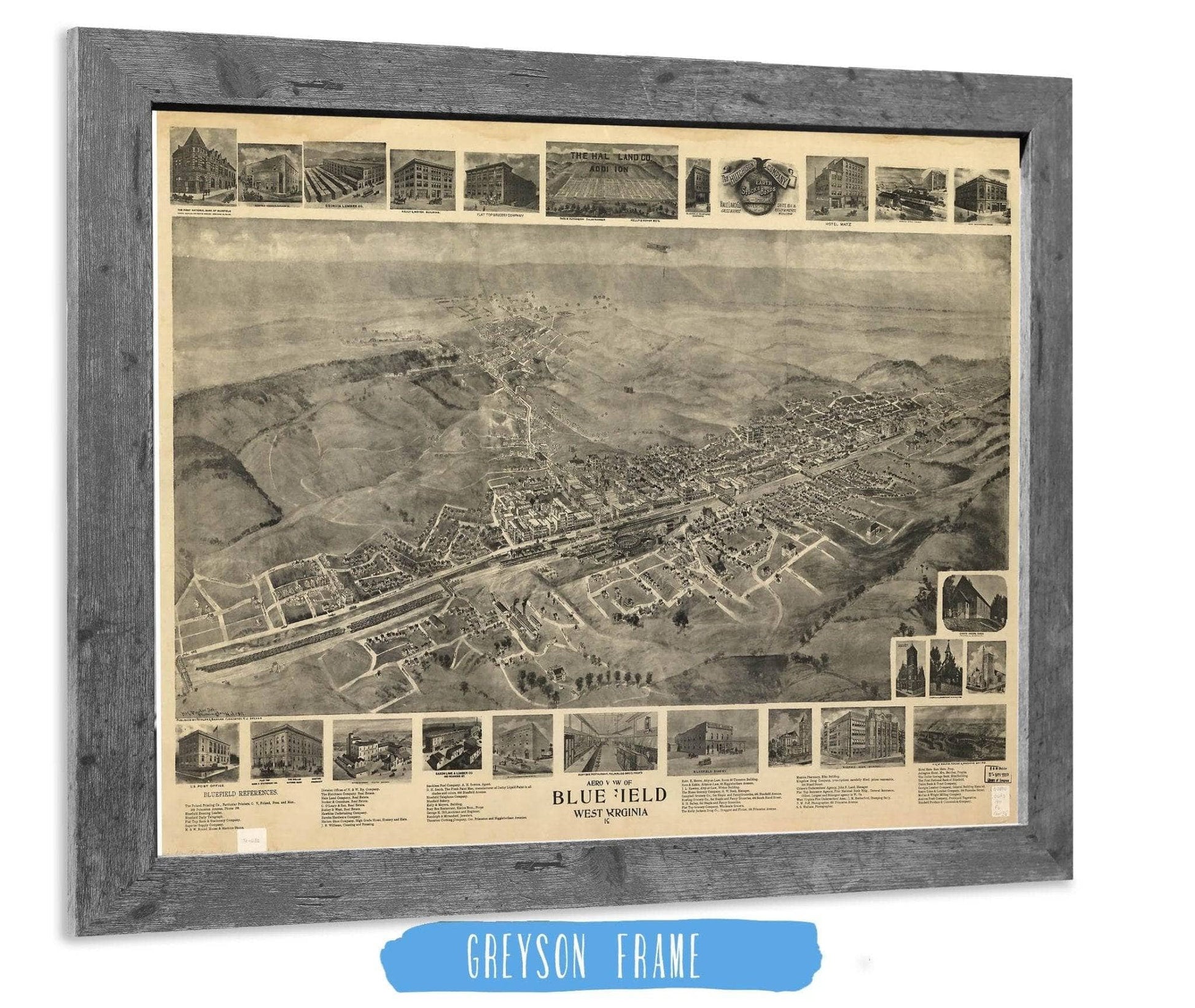 Aero View Of Bluefield West Virginia 1911 State of West Virginia