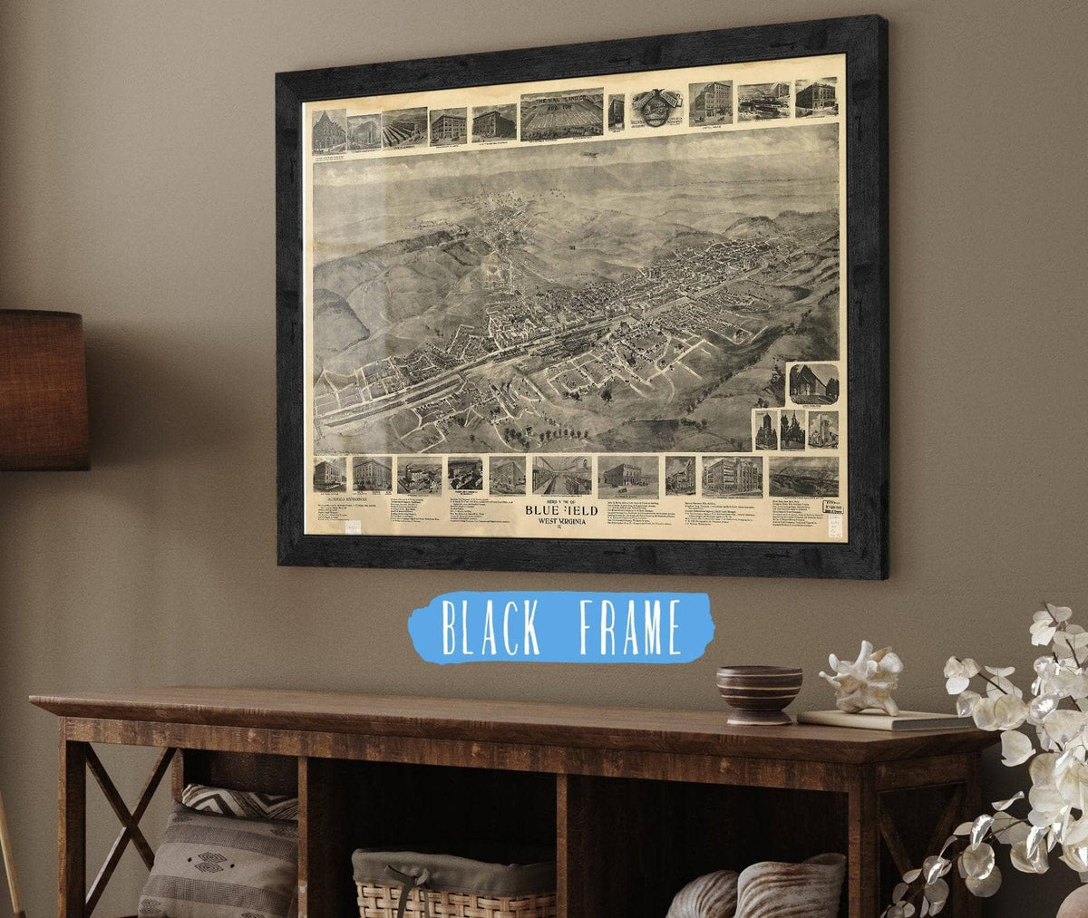 Aero View Of Bluefield West Virginia 1911 State of West Virginia