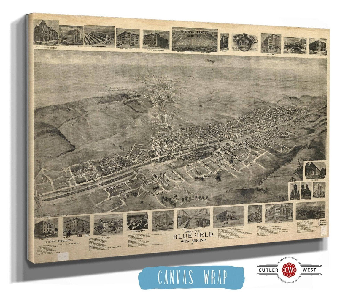 Aero View Of Bluefield West Virginia 1911 State of West Virginia