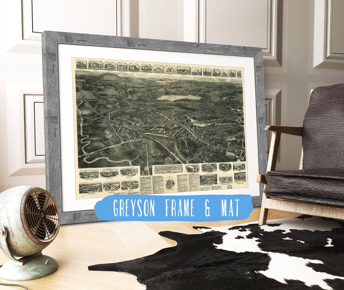 Aero View Of Canton Mass 1918 State of Massachusetts