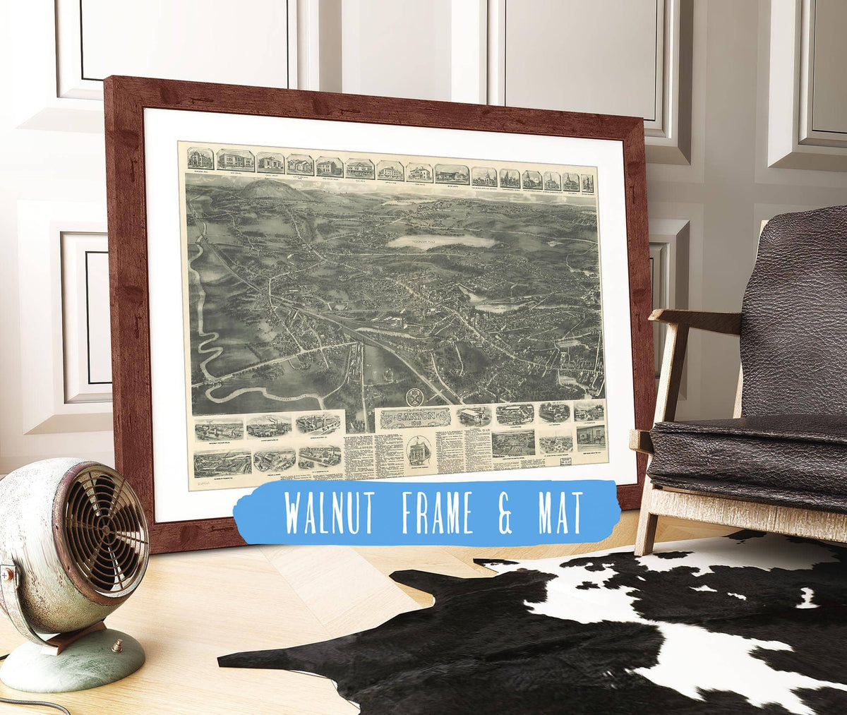 Aero View Of Canton Mass 1918 State of Massachusetts