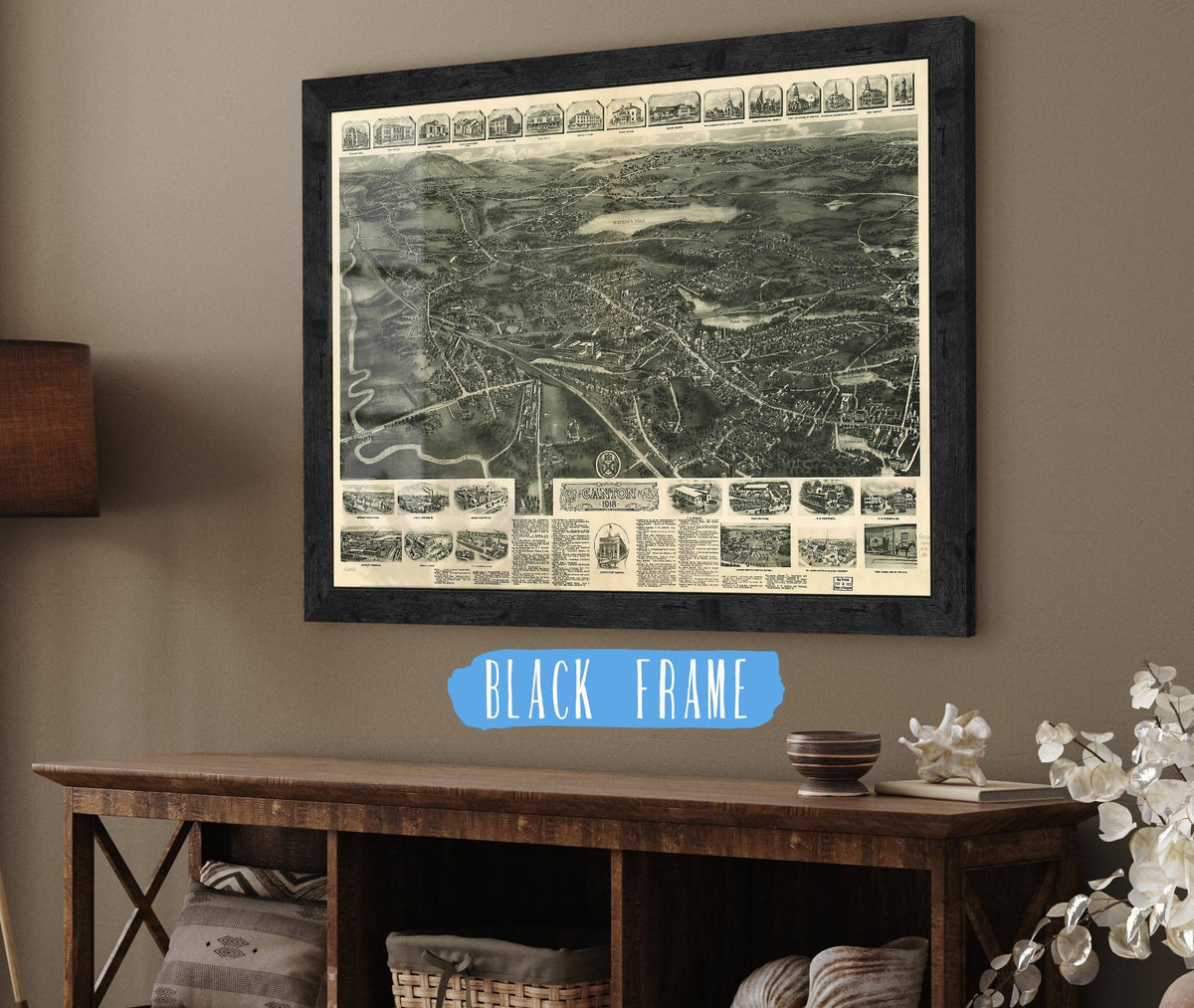 Aero View Of Canton Mass 1918 State of Massachusetts