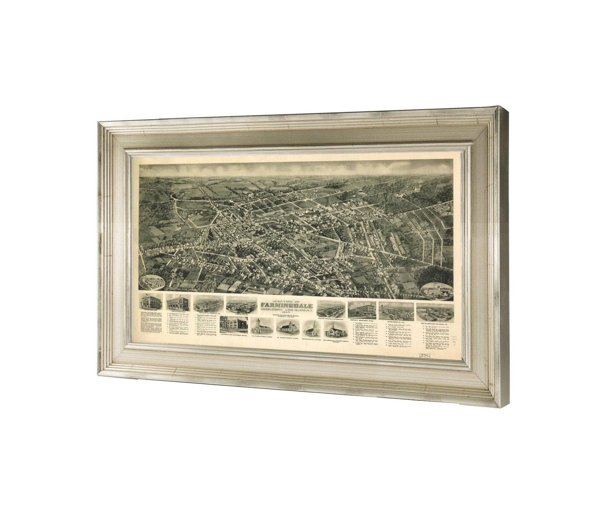 Aero View Of Farmingdale Nassau County Long Island Ny 1925  State Of New York