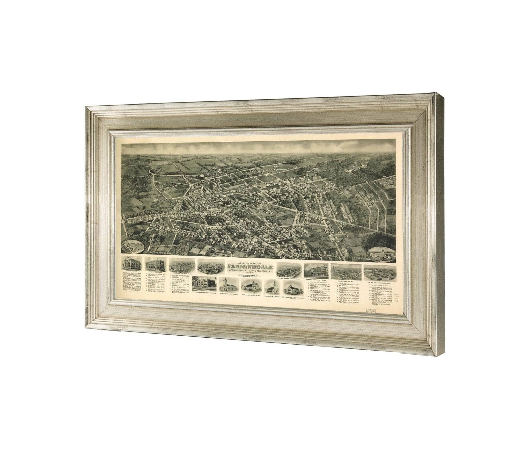 Aero View Of Farmingdale Nassau County Long Island Ny 1925  State Of New York
