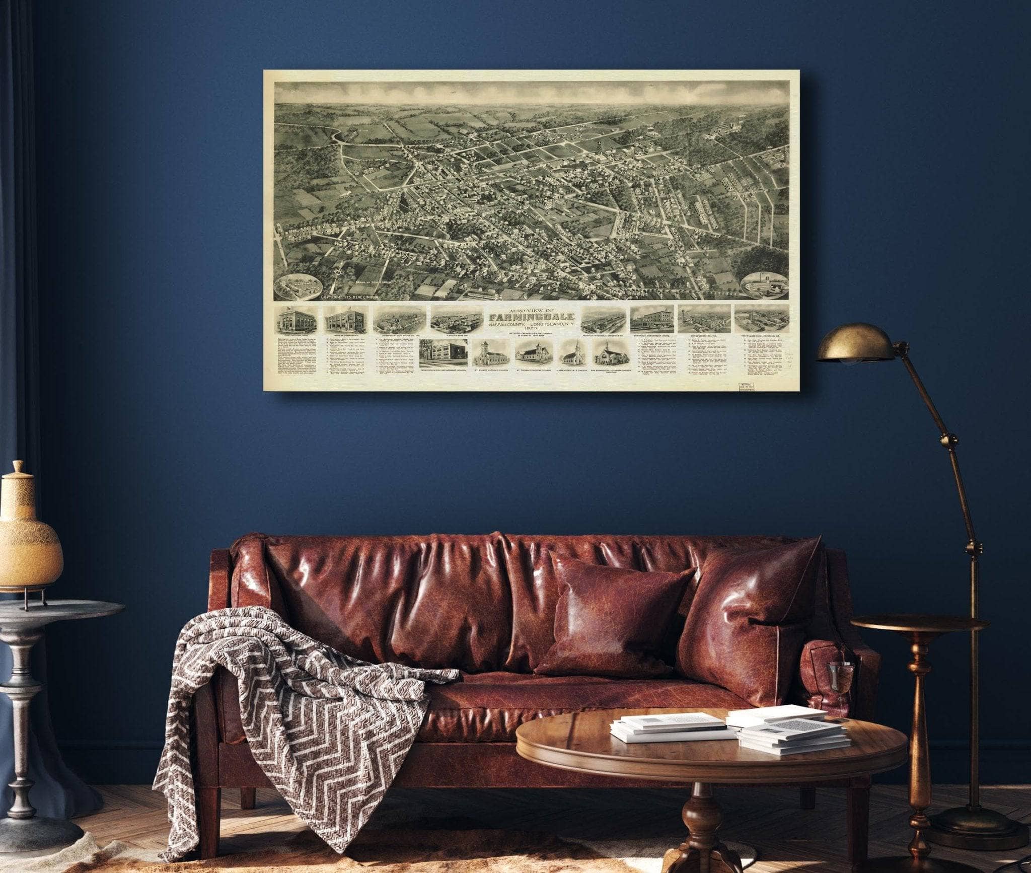 Aero View Of Farmingdale Nassau County Long Island Ny 1925  State Of New York