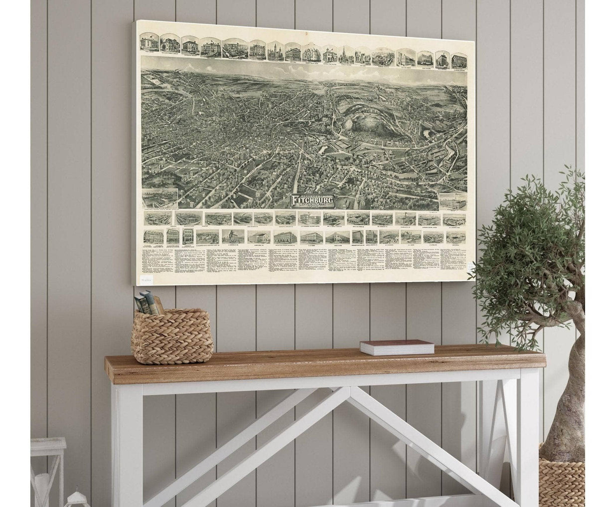 Aero View Of Fitchburg Massachusetts 1915  State Of Massachusetts