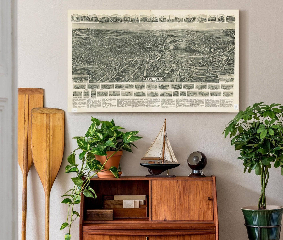 Aero View Of Fitchburg Massachusetts 1915  State Of Massachusetts