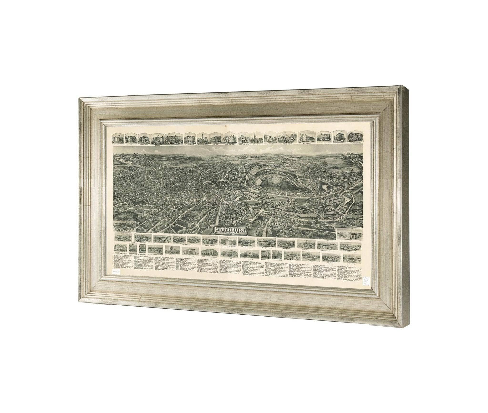 Aero View Of Fitchburg Massachusetts 1915  State Of Massachusetts
