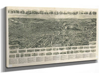 Aero View Of Fitchburg Massachusetts 1915  State Of Massachusetts