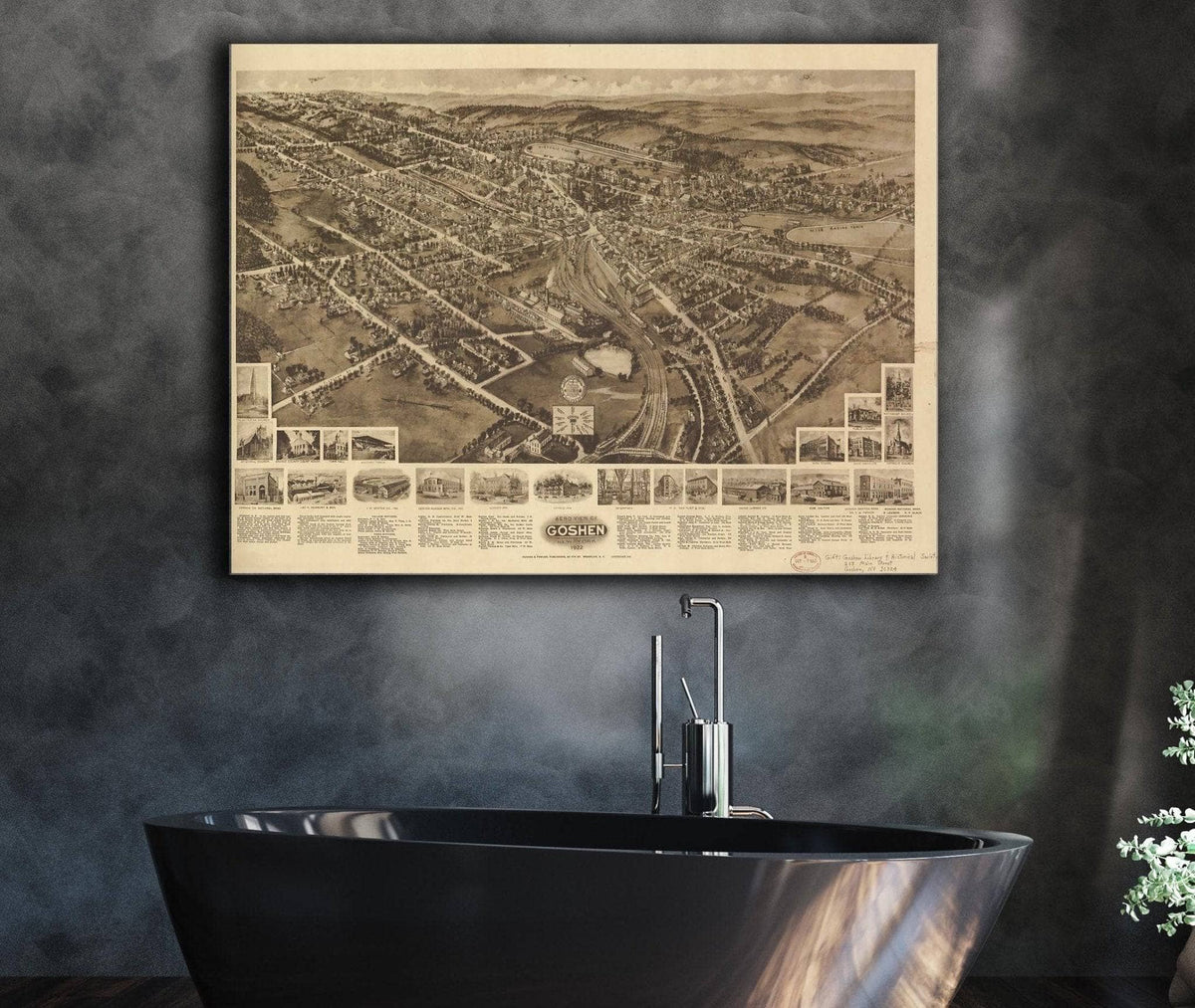 Aero View Of Goshen New York 1922 State of New York