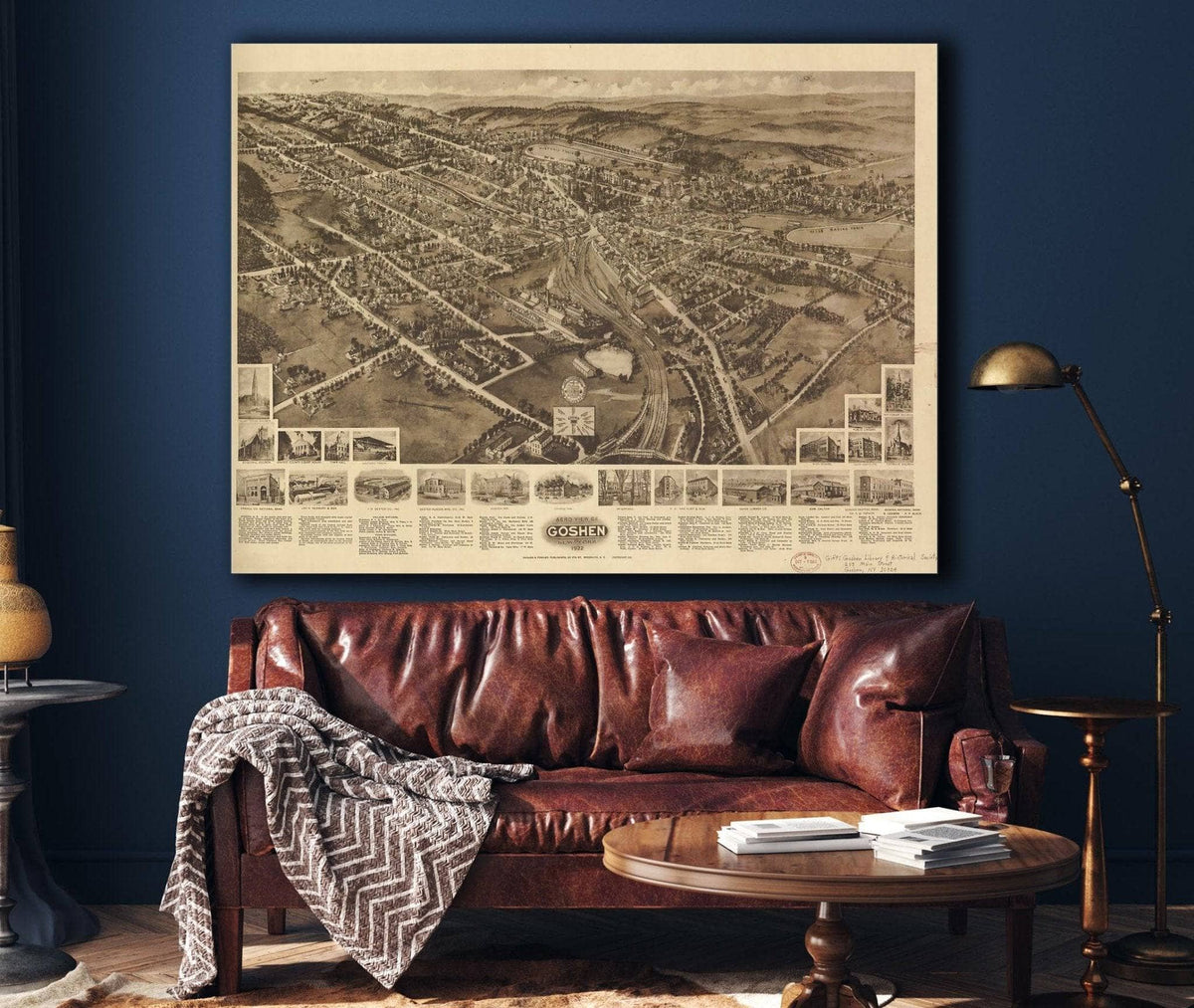 Aero View Of Goshen New York 1922 State of New York