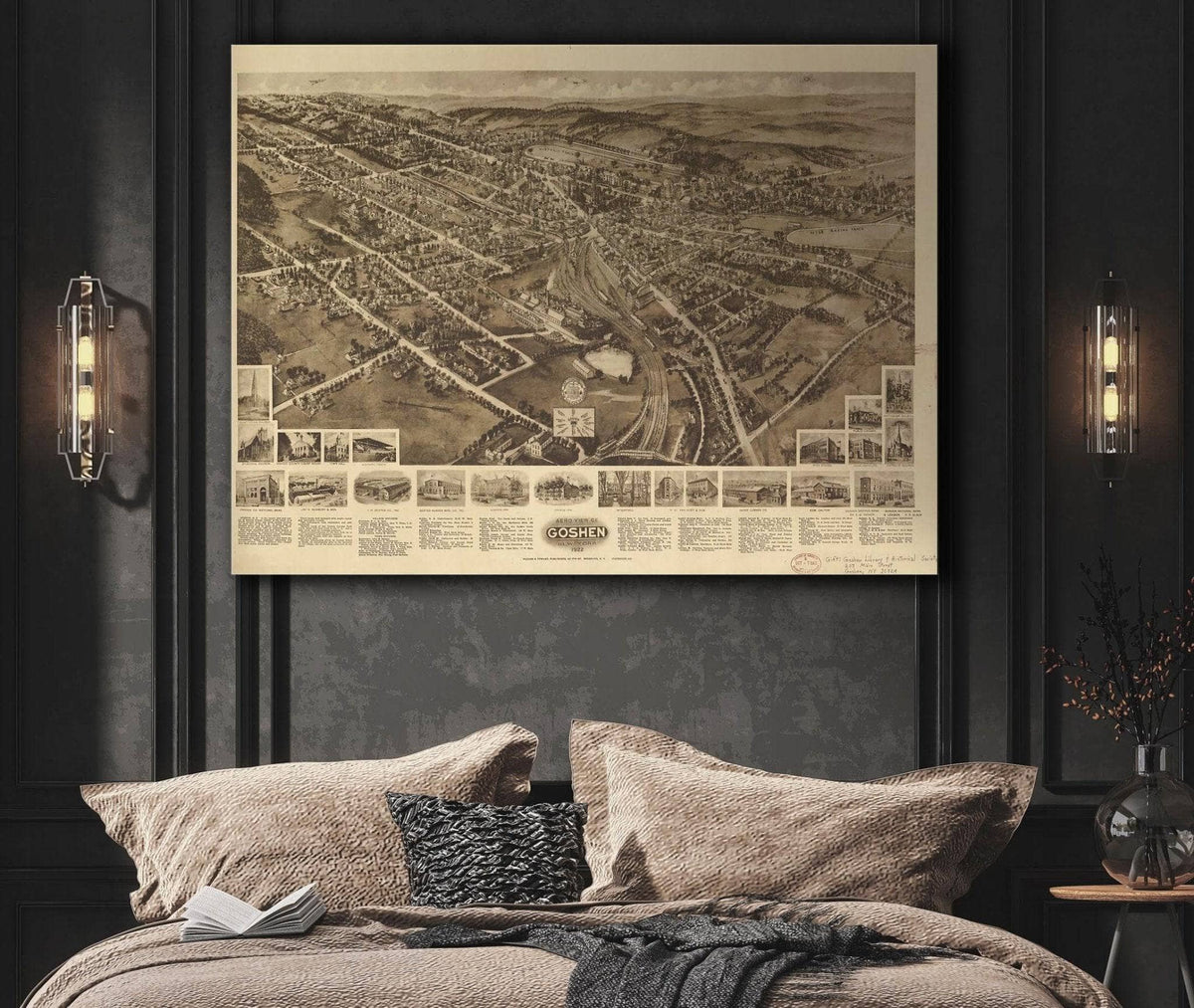 Aero View Of Goshen New York 1922 State of New York