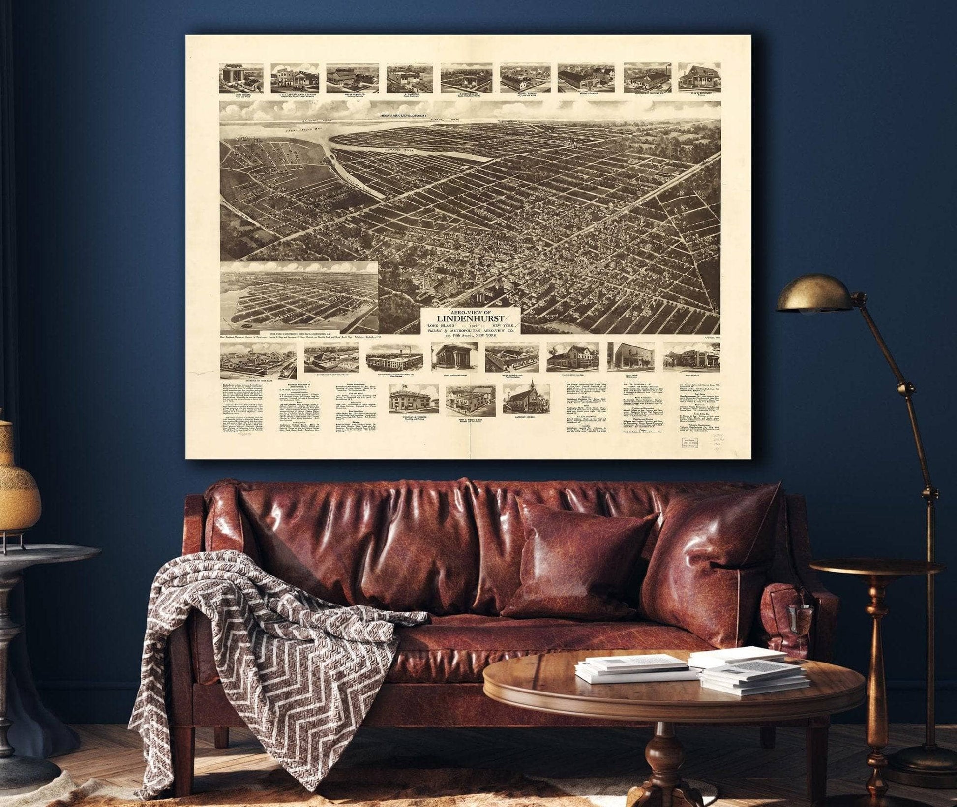 Aero View Of Lindenhurst Long Island 1926 New York State of New York