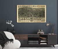 Aero View Of Meriden Connecticut 1918  State Of Connecticut