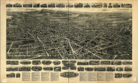 Aero View Of Meriden Connecticut 1918  State Of Connecticut