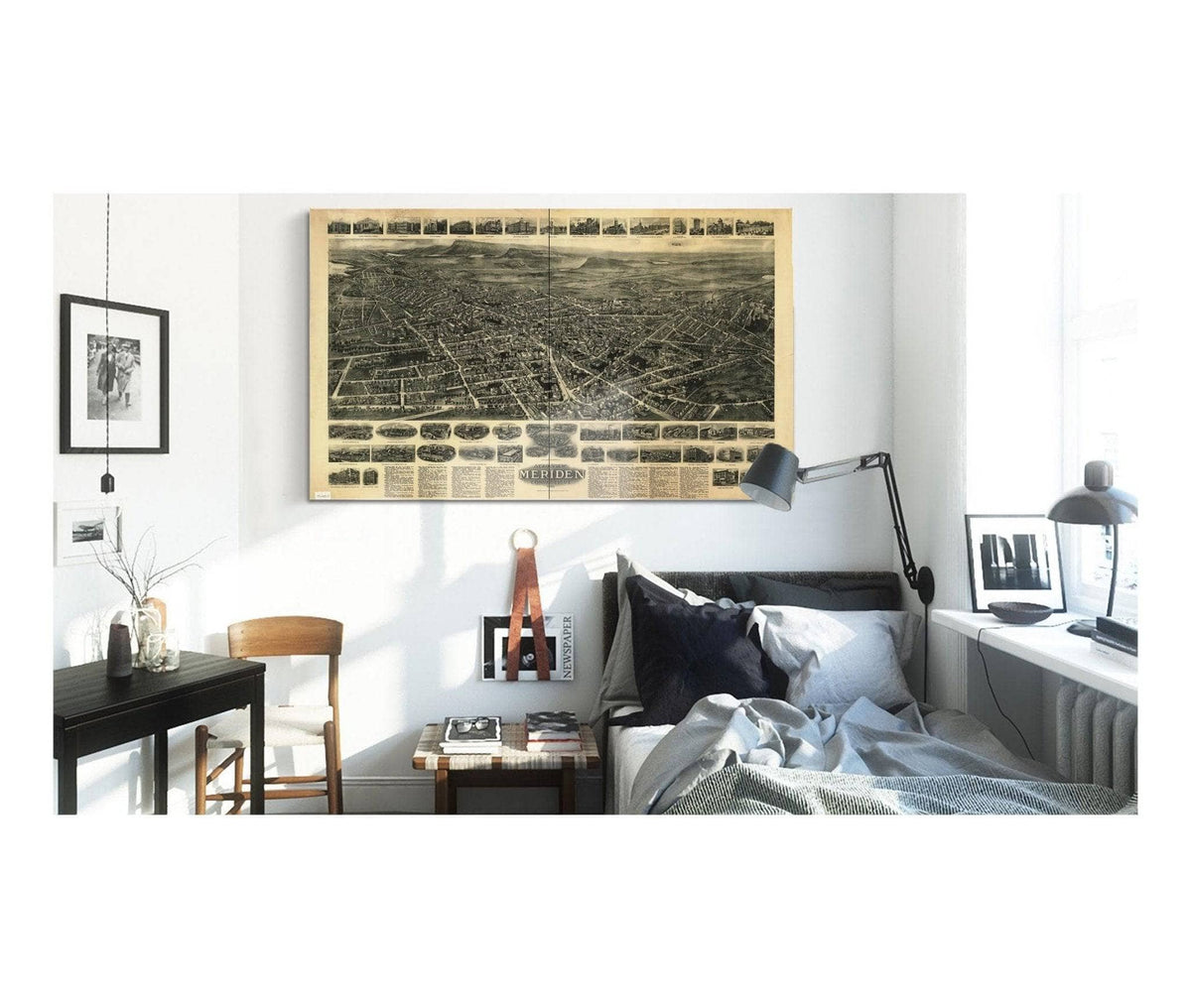 Aero View Of Meriden Connecticut 1918  State Of Connecticut