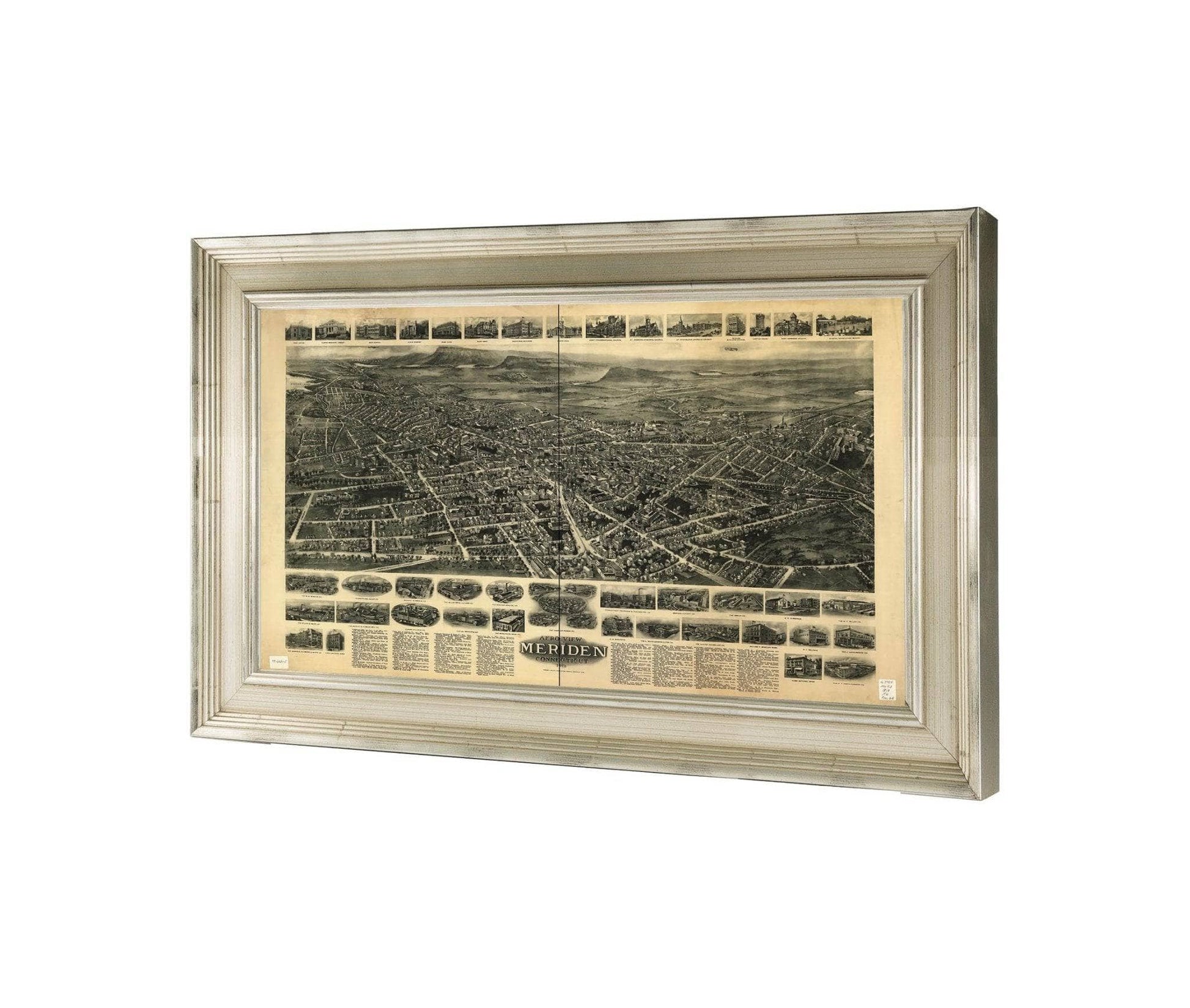 Aero View Of Meriden Connecticut 1918  State Of Connecticut