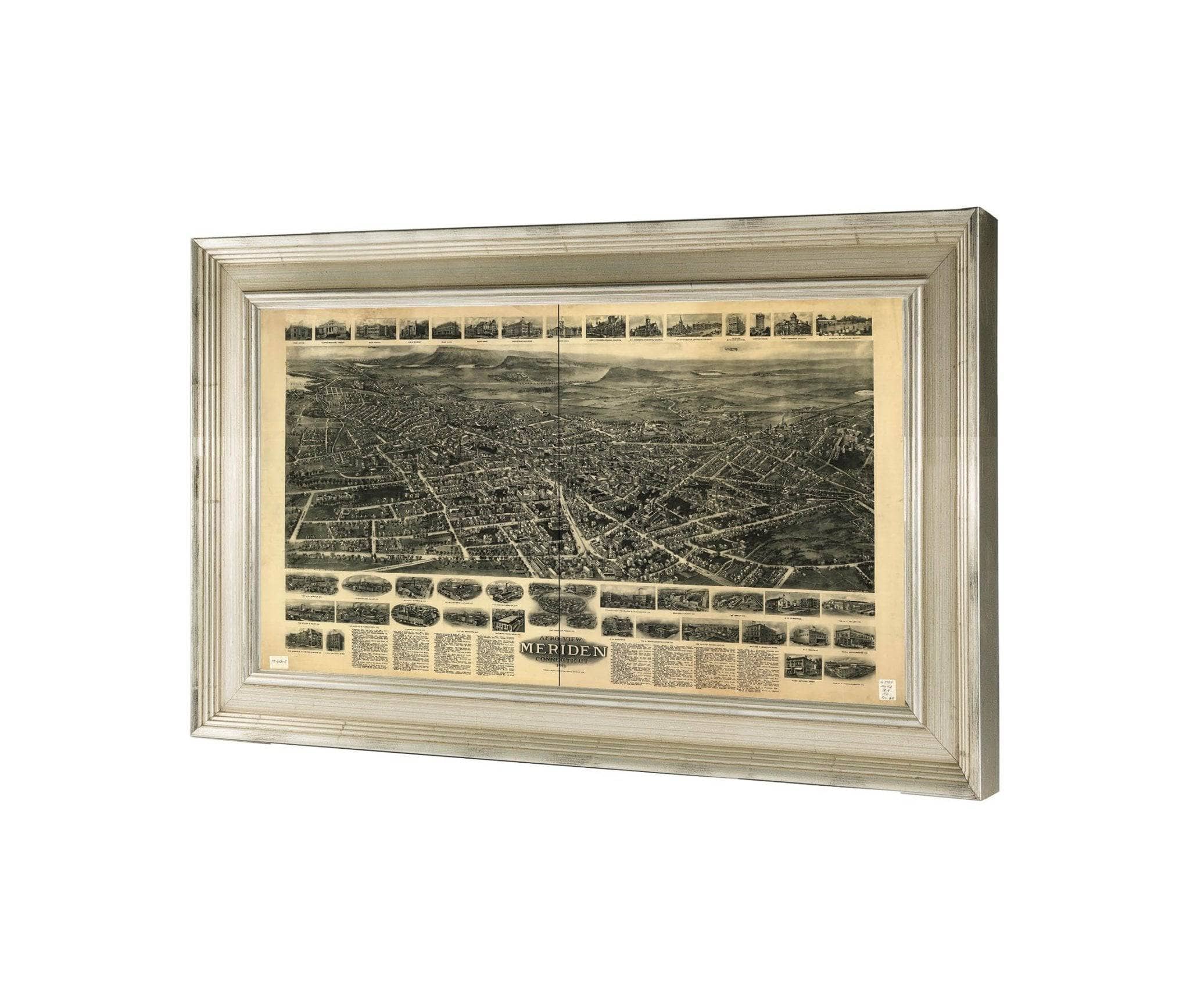 Aero View Of Meriden Connecticut 1918  State Of Connecticut