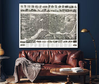 Aero View Of Norwich Connecticut 1912 State of Connecticut