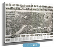 Aero View Of Norwich Connecticut 1912 State of Connecticut