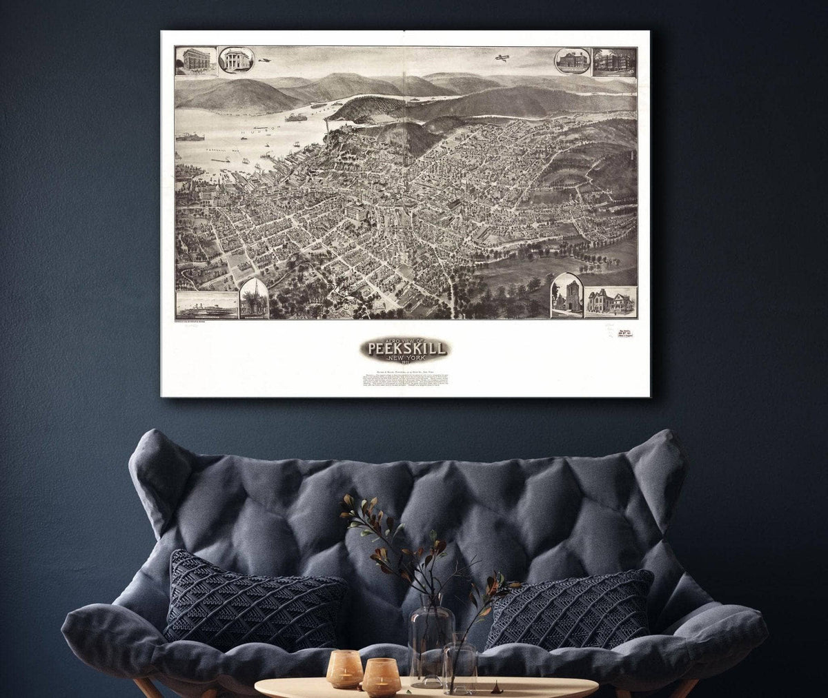 Aero View Of Peekskill New York 1911 State of New York