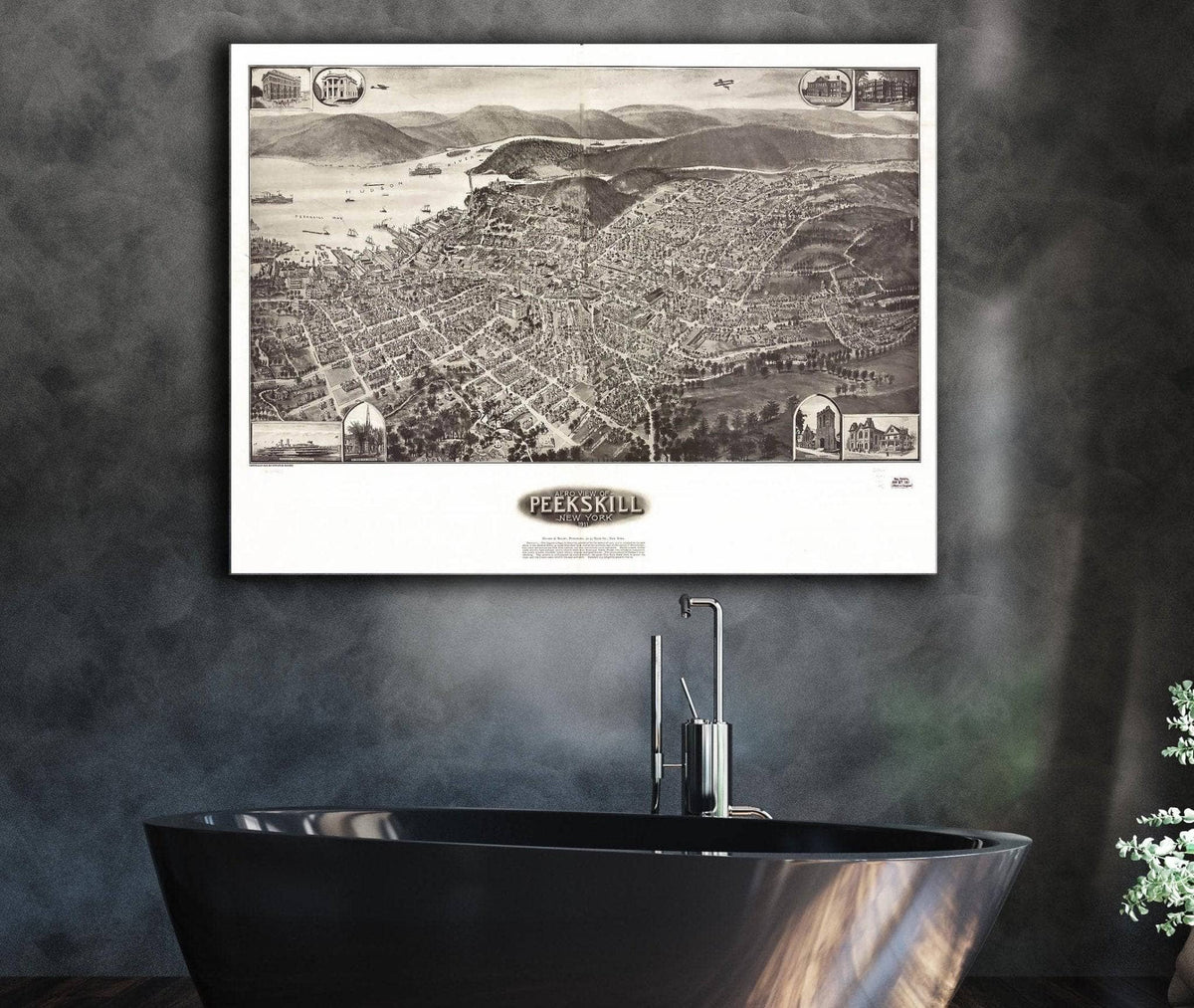 Aero View Of Peekskill New York 1911 State of New York